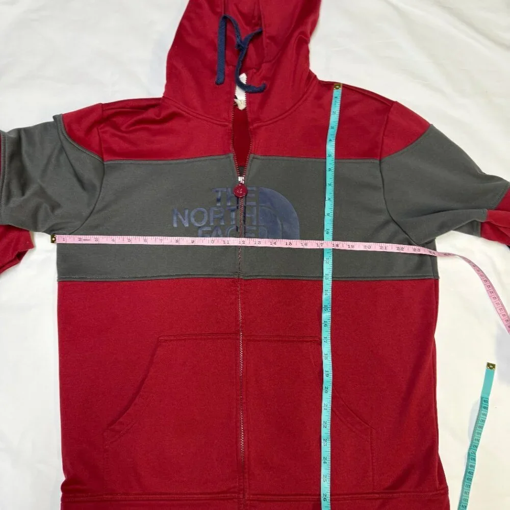 The North Face‎ Colorblock Full-Zip Hoodie – Red/Gray – Men’s XL – EUC